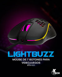 Mouse Gaming XTECH XTM620 LIGHTBUZZ