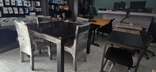 Mesa de comedor de madera 100% 4 sillas de madera