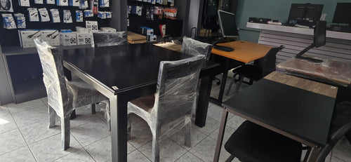 Mesa de comedor de madera 100% 4 sillas de madera
