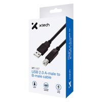 Cable USB 2.0 A-macho a B-macho 6ft Xtech XTC-307