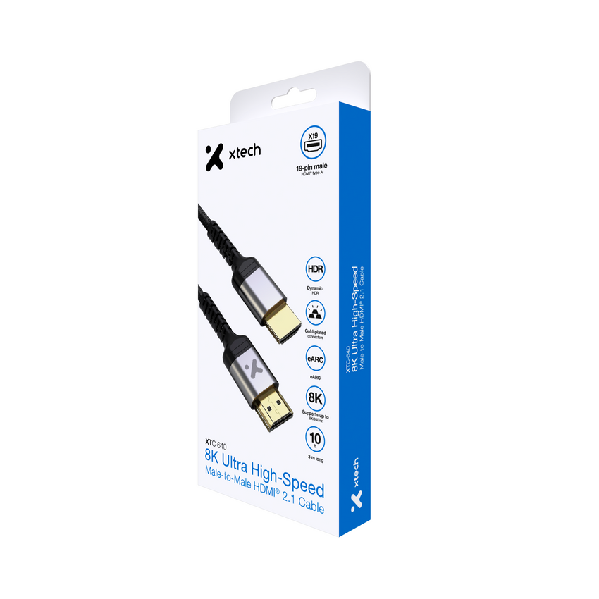 Cable Trenzado HDMI 8K 10ft XTC-640 Xtech