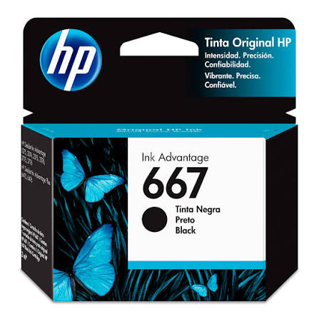 Cartucho HP 667 Color Negro