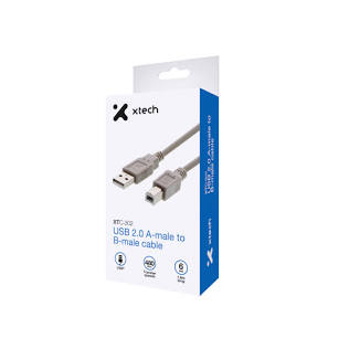 Cable USB 2.0 A-macho a B-macho 6ft Xtech XTC-302
